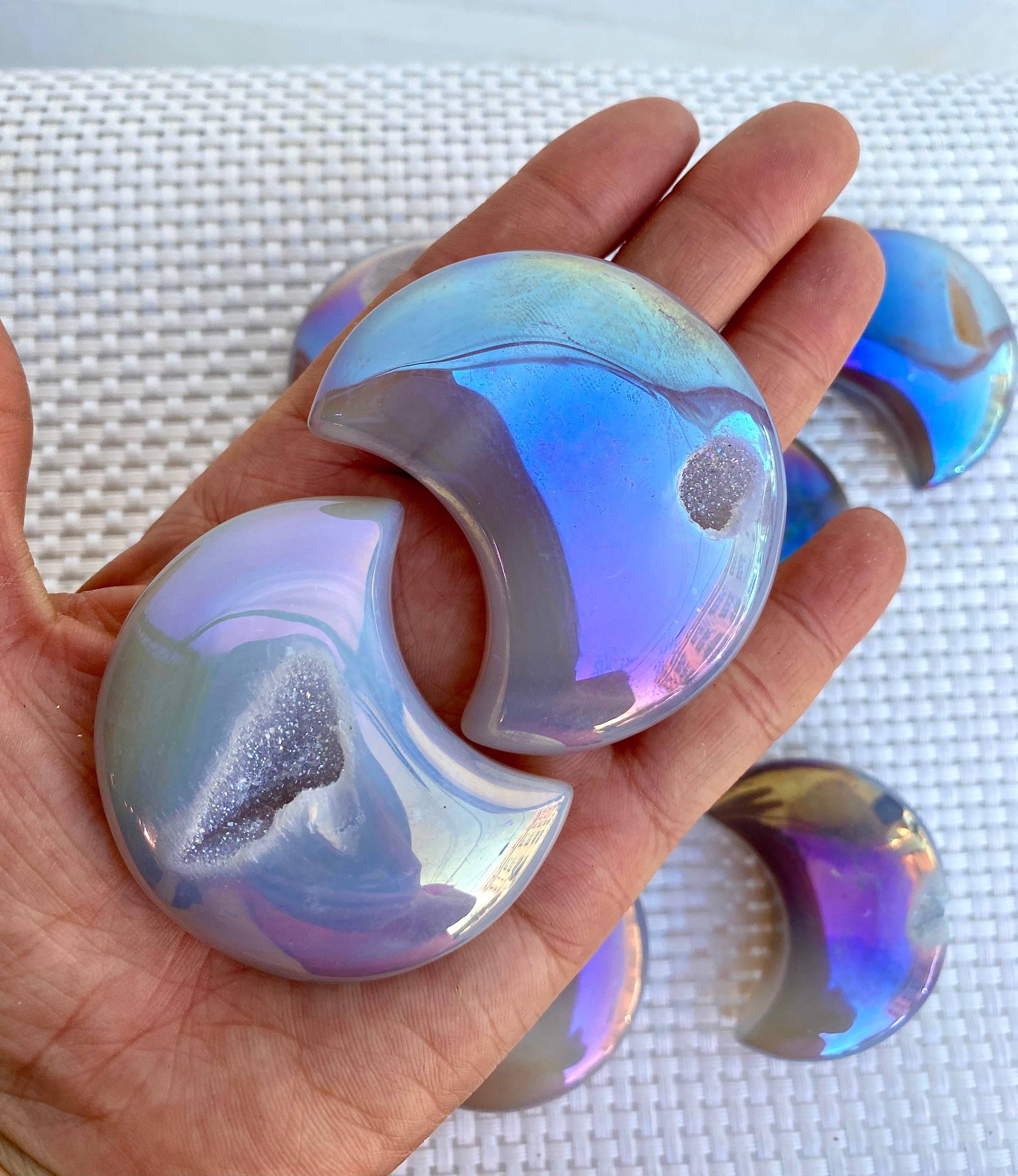 KayleeNYC - Wholesale Spiritual Stone/Crystal - Wholesale Lot 1 lb Angel Aura Agate Moon Crystal Healing 2