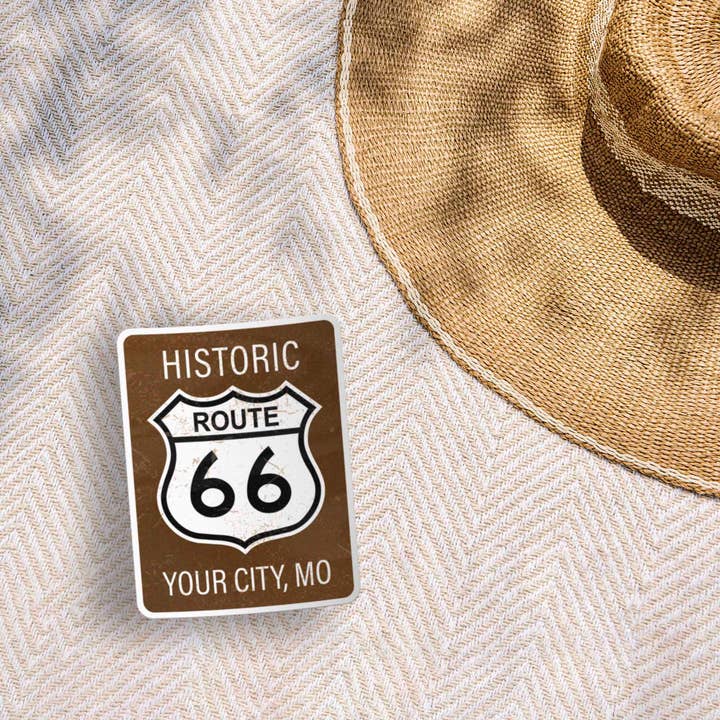 Sentinel Supply - Wholesale Sticker - Custom Route 66 Stickers - Name Drop Travel Decals4