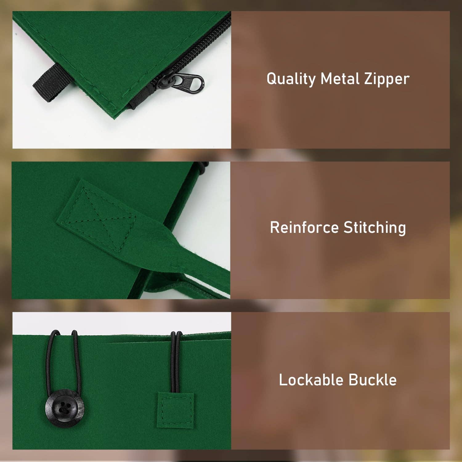 wandf – wholesale Livsmedels-/Shoppingväska – ECOHUB tålig återanvändbar kasse i återvunnet filttyg20