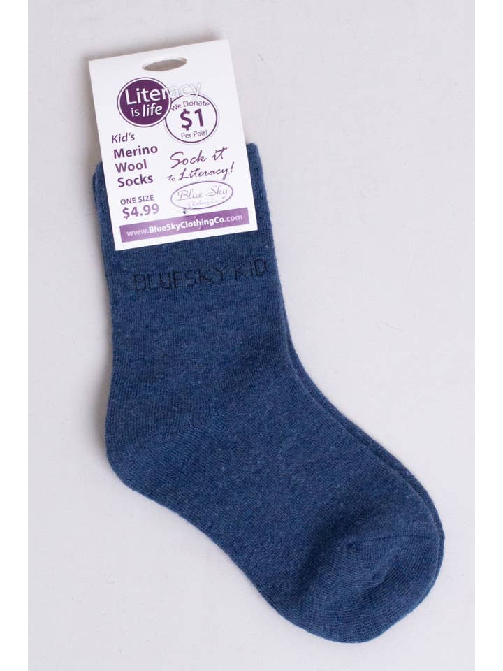 Blue Sky Clothing Co LLC – Meias - Crianças por atacado – Meias de Lã Merino para Alfabetização dos Pequenos6