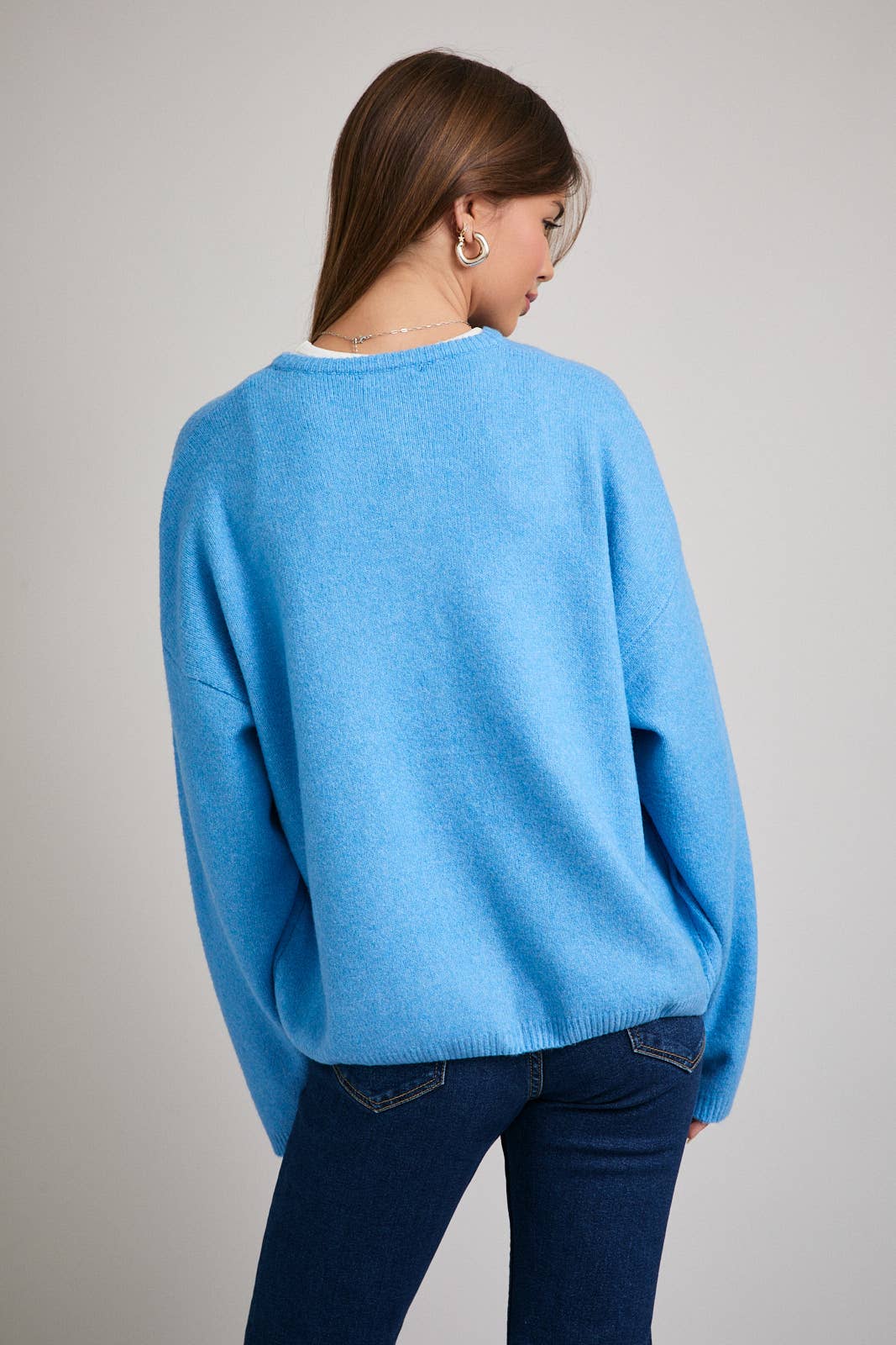 LE LIS - Wholesale Cardigan - Women's - LONG SLEEVE CREW NECK SWEATER CARDIGAN9