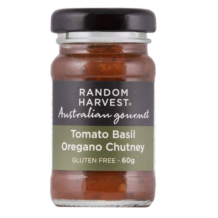 Tomaten-Basilikum-Oregano-Chutney 60g für den Großhandel von Random Harvest