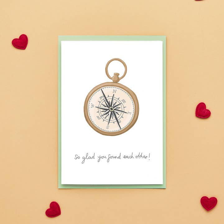 You've Got Pen On Your Face - Venta al por mayor Tarjetas de boda - Tarjeta de felicitación brújula | Tarjeta de boda | Tarjeta de compromiso1