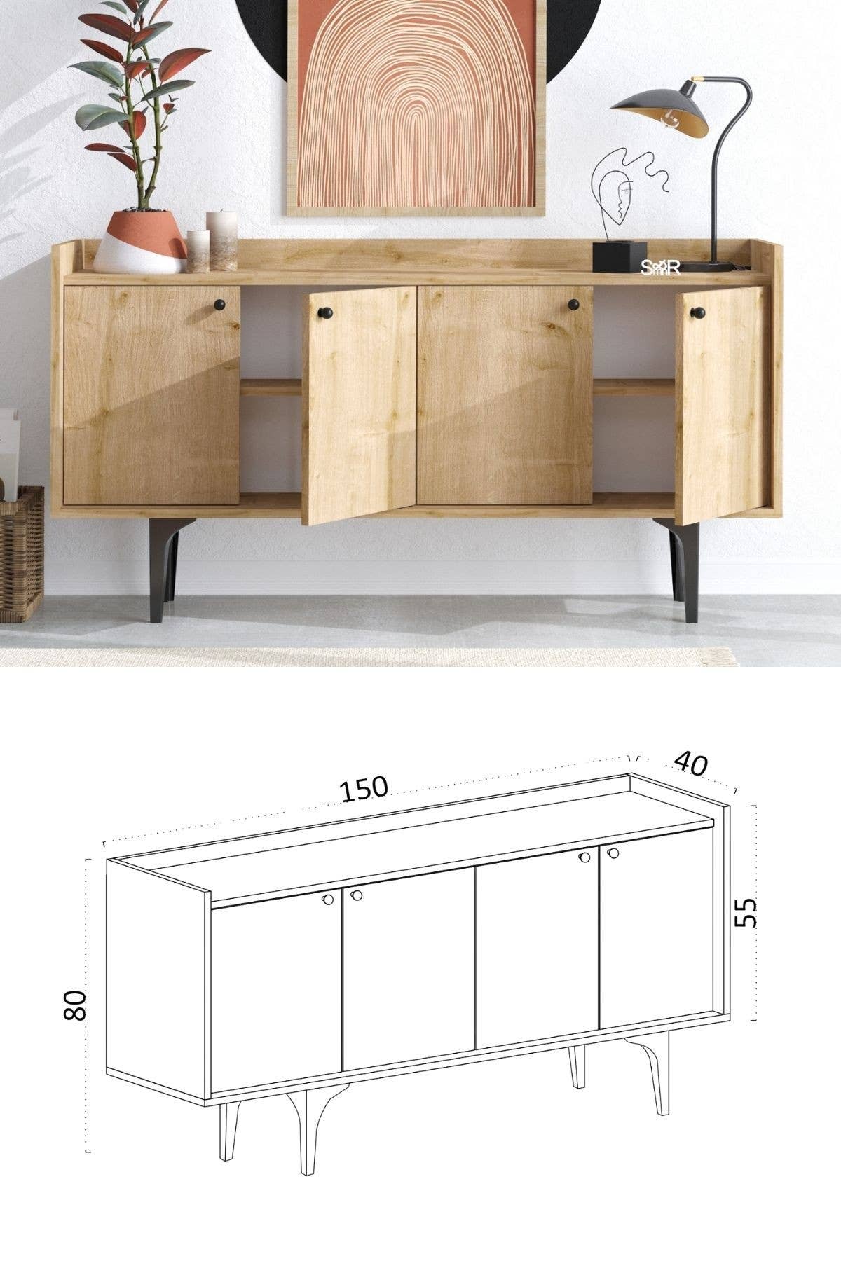 Biggbrands GmbH – wholesale Konsolbord – Decormet Navi skänk i ek – Biggbrands GmbH4