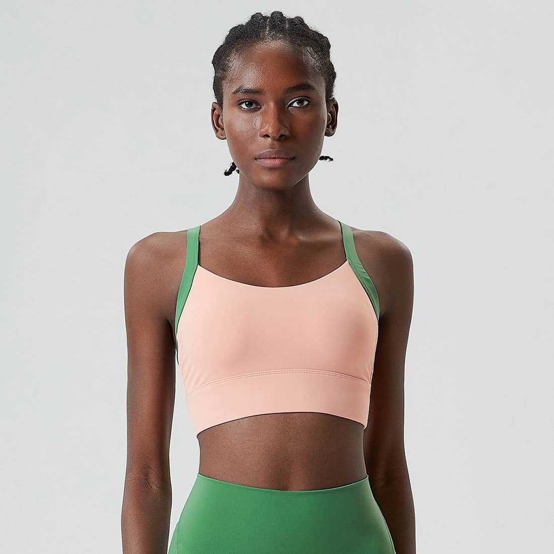 Sodalemon - Wholesale Sports Bra - Women's - Full Coverage With Wide Straps Contrast Color Sports Bra2