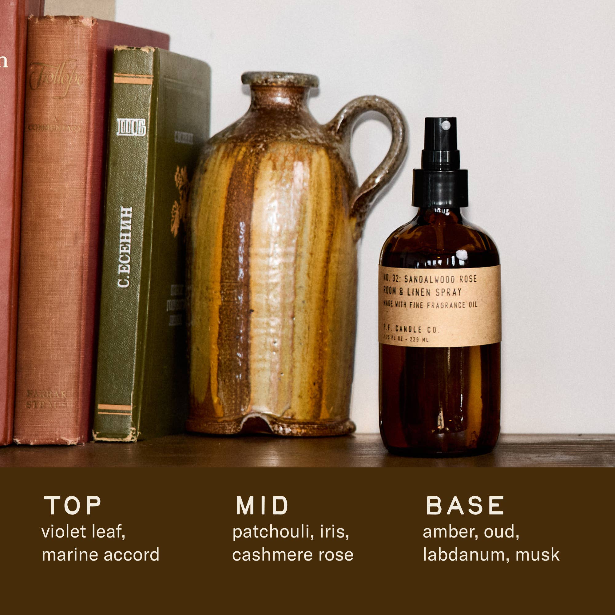 P.F. Candle Co. - Wholesale Room & Linen Spray - Sandalwood Rose - 7.75 fl oz Room & Linen Spray2