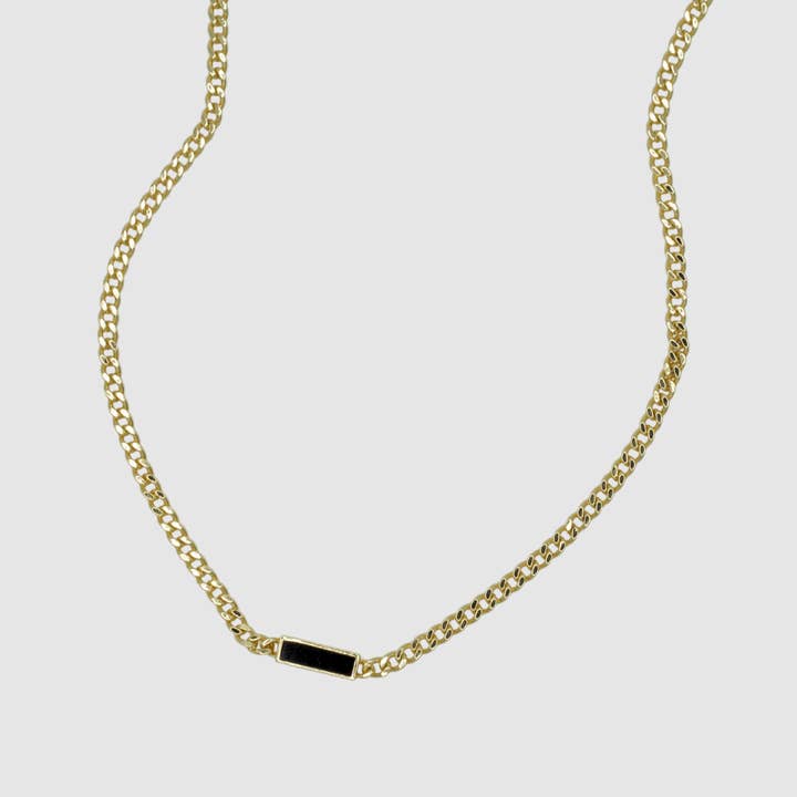 Collier Barre Onyx Noir pour la vente par MW Curated