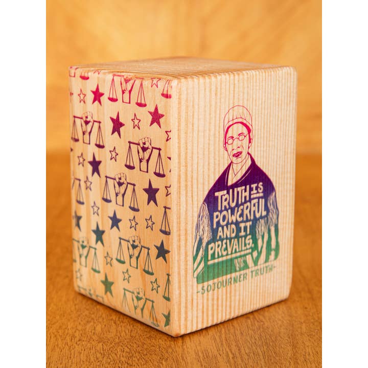 ARCHd - Wholesale Bookend - Iconic Woman Quote Bookend (sold individually) NATURAL WOOD22