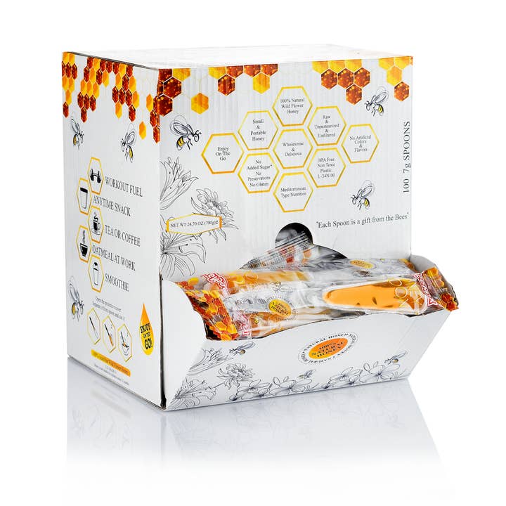 Beemax - Wholesale Honey - Beemax Honey Spoon 100ct Box1