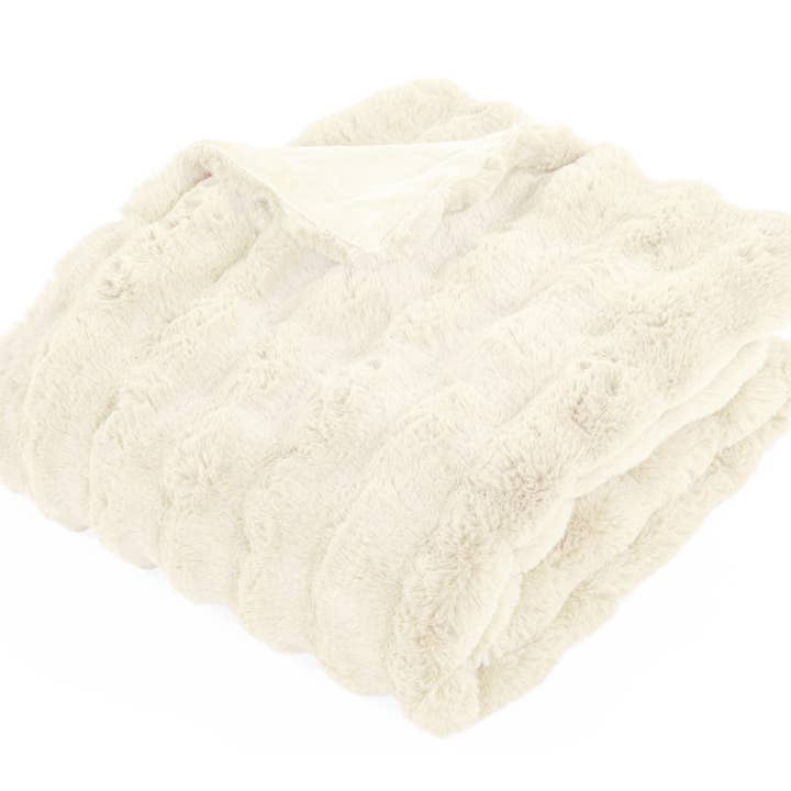 Tiseco - Wholesale Throw Blanket - Throw BUBBLE - Faux rabbit fur - 130x180 cm18