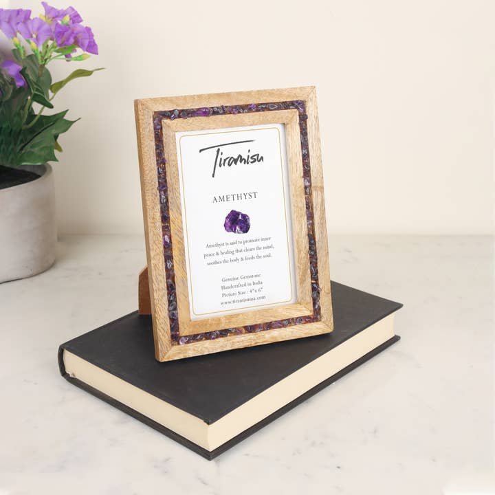 Tiramisu - Wholesale Picture Frame - Purple Majesty Amethyst Picture Frame - Mango Wood2