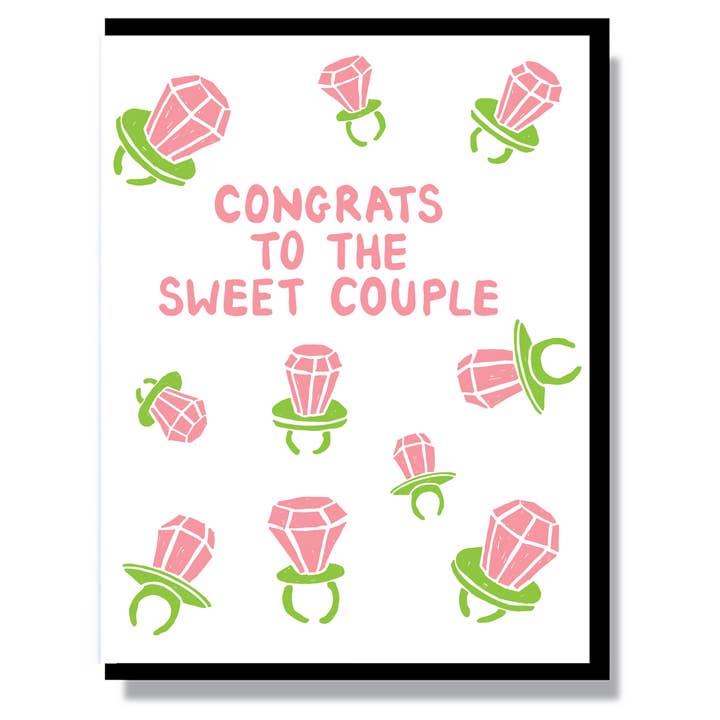 Congrats to the Sweet Couple Card for wholesale by Smitten Kitten