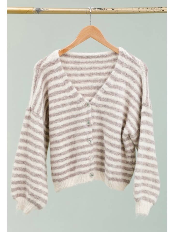 LÉA & LUC - Wholesale Cardigan - Women's - Striped cardigan REF. 510629