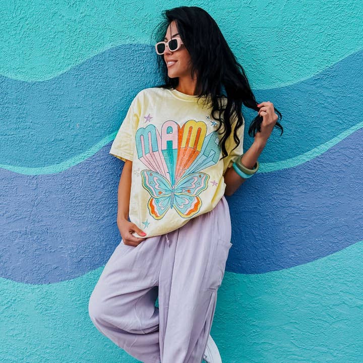 Banana Butterfly Mama Tee for wholesale on Faire3