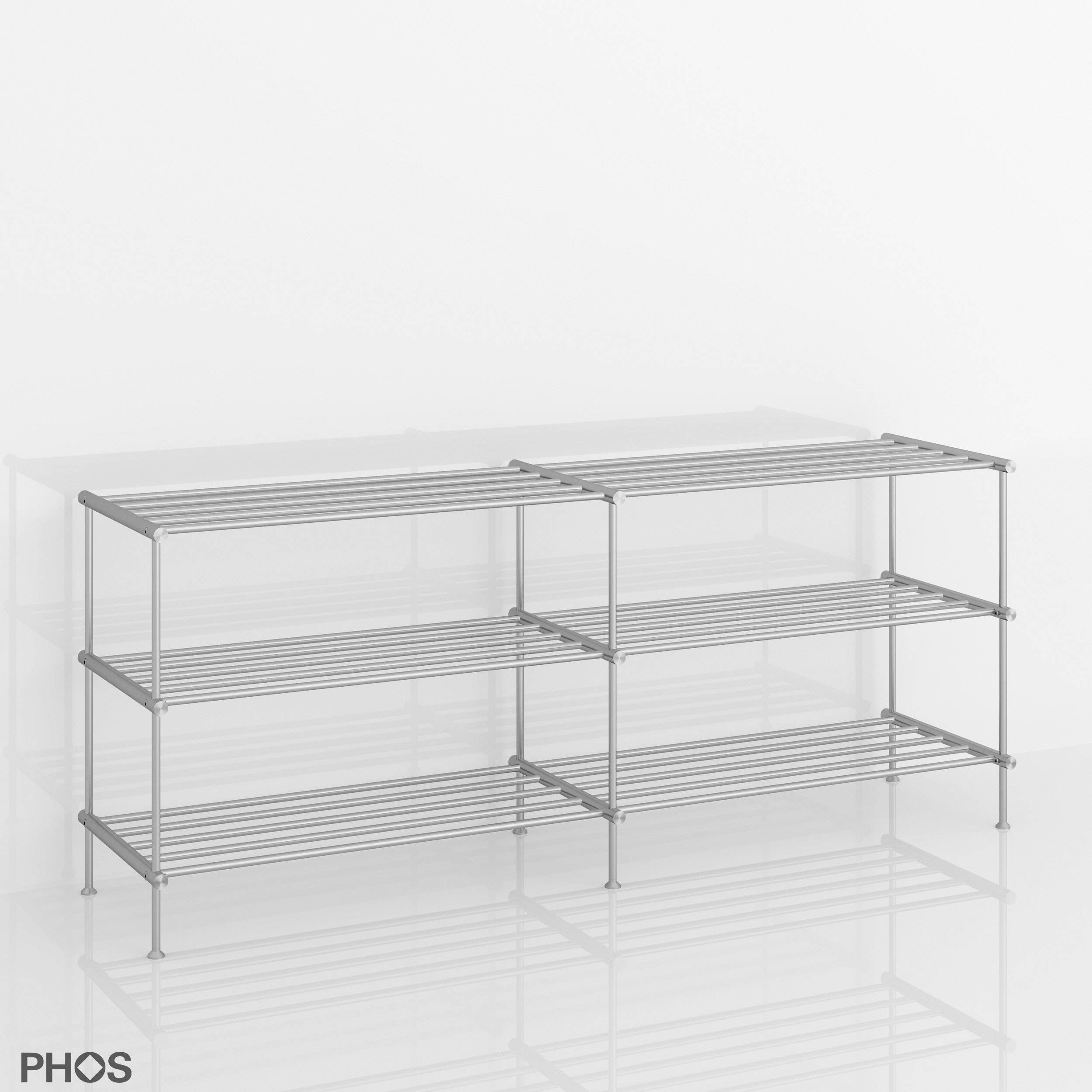 PHOS Design GmbH - Vente Étagères à chaussures - Étagères larges à chaussures en acier inoxydable massif, profondeur 30 cm2