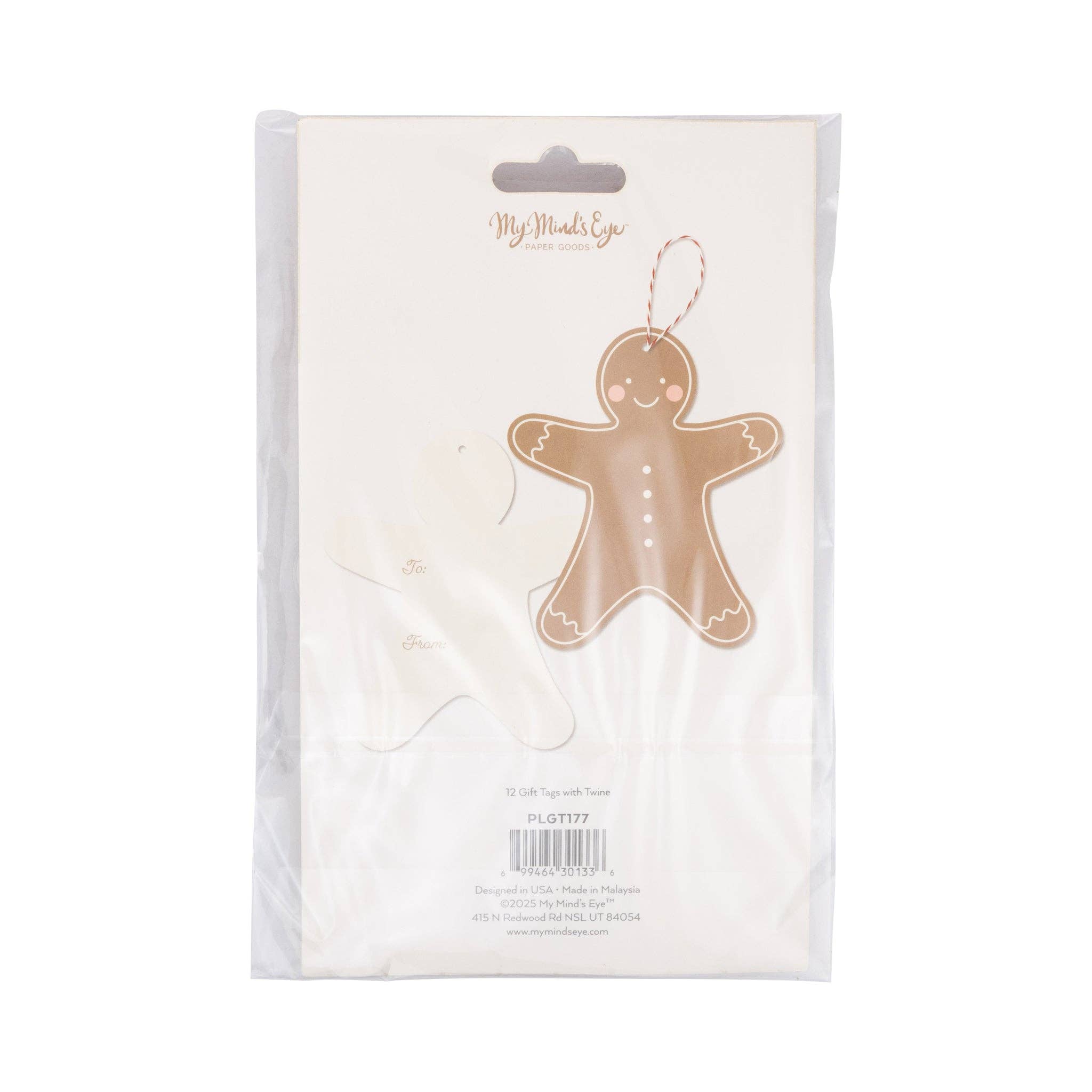 My Mind’s Eye - Wholesale Gift Tag - PLGT177 - Gingerbread Man Oversized Tags2