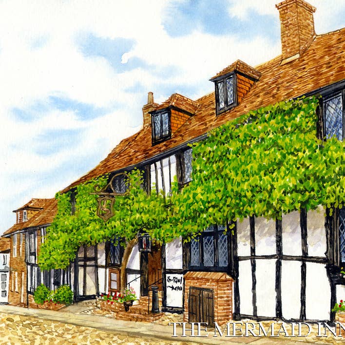 Sussex Fridge Magnet, The Mermaid Inn Rye for wholesale by Robinson Collection