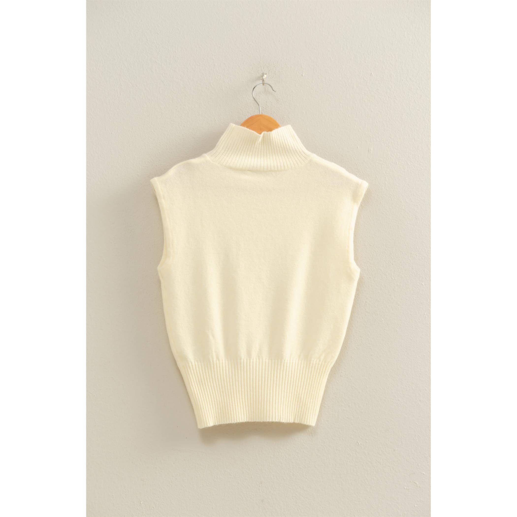 Double Zero – wholesale Pullovertröja - Dam – Ärmlös stickad topp med hög krage17