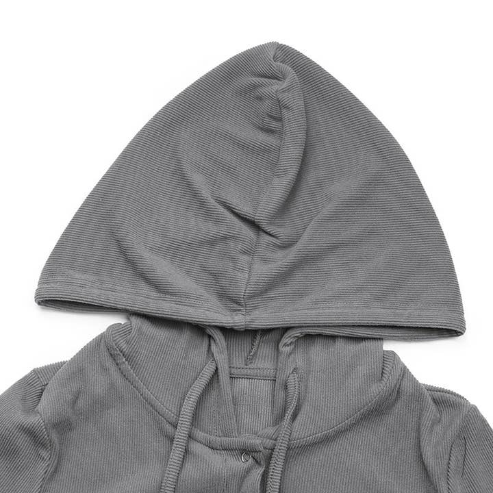 Gray Solid Color Slim Fit Fashion Onesie for wholesale on Faire