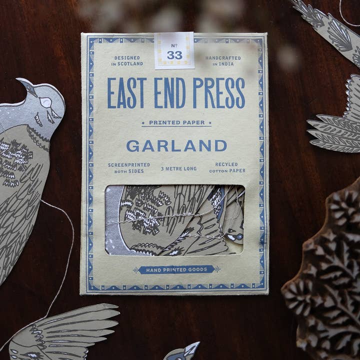 East End Press - Wholesale Bunting/Garland - Turtle Doves Sewn Garland