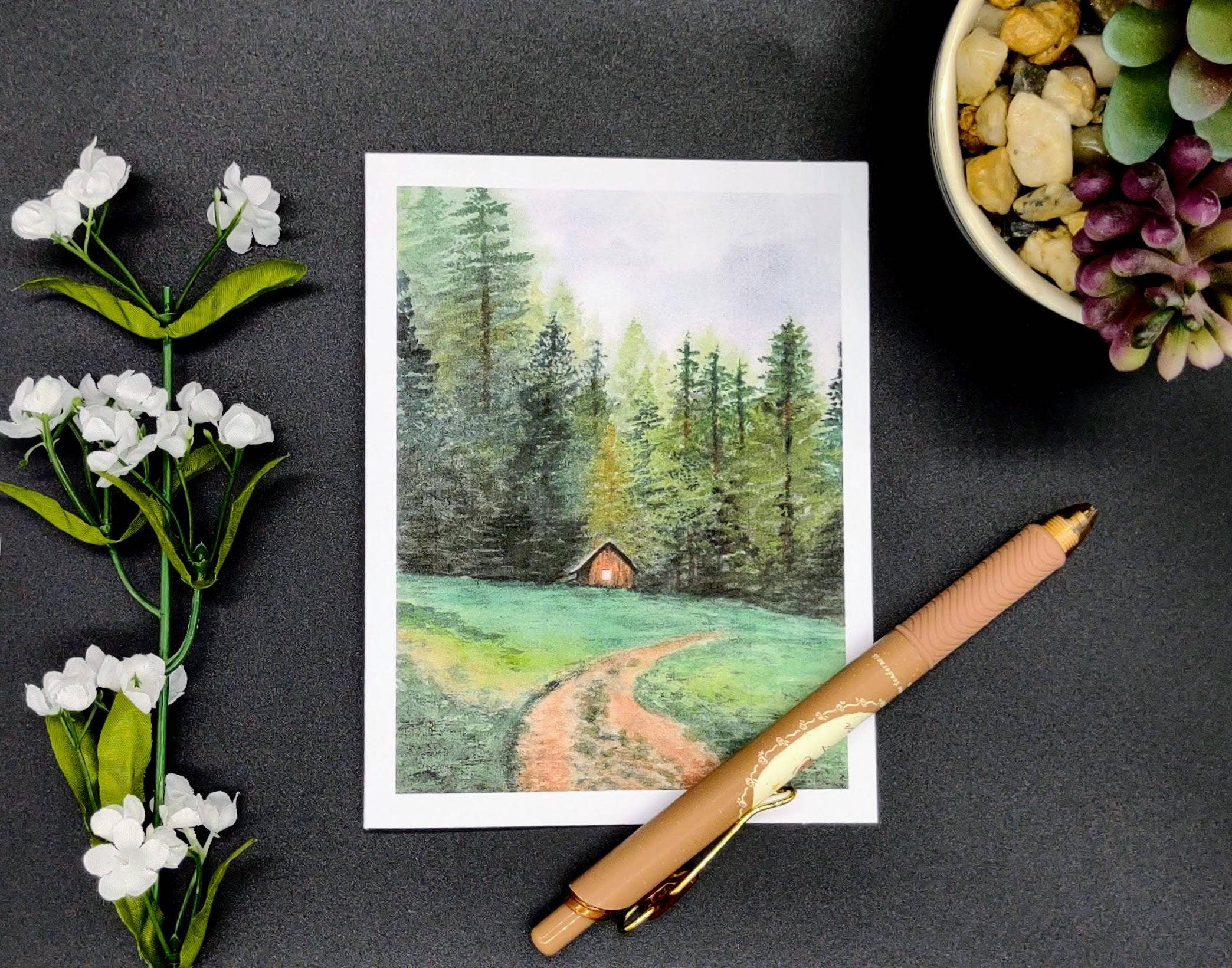 Kathryn Paul Fine Art - Wholesale Stationery/Notecard Set - Watercolor Trees Notecards: Blank Cards Set, Nature Art1