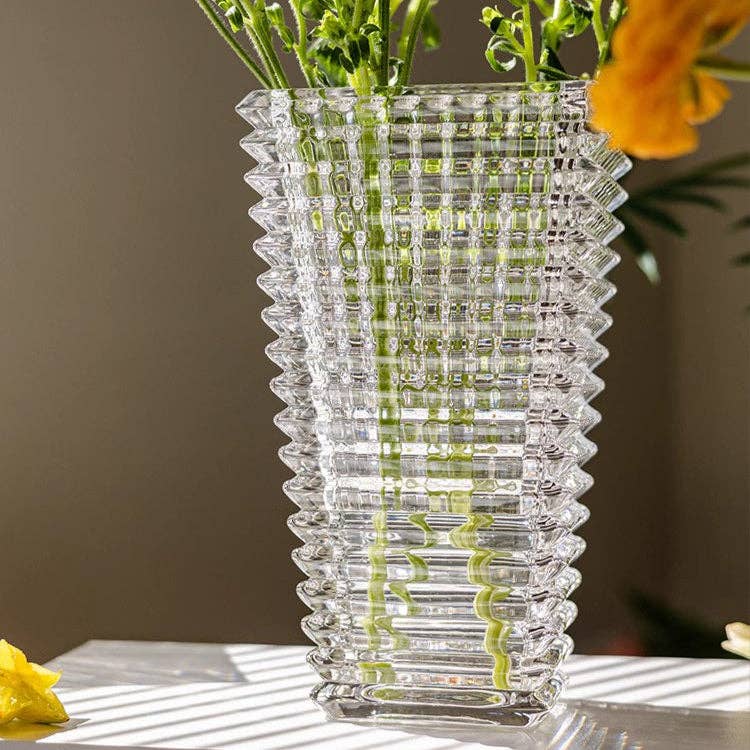 Rustic Reach - Vente Vases - Vase en verre à l'aspect taillé en cristal6