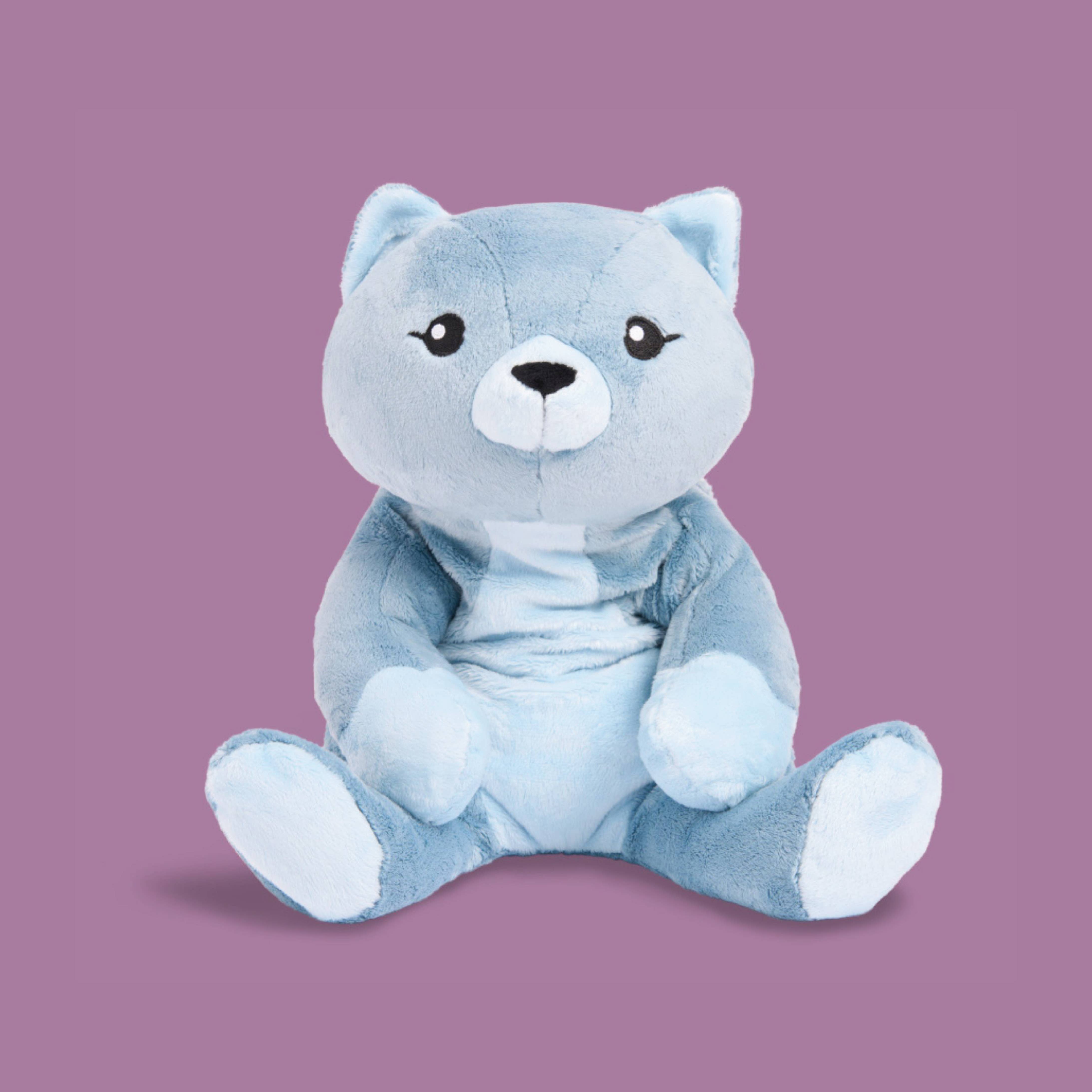 Hugimals World – Großhandel Kuschel-/Plüschtier – Kind & Baby – Frankie die Katze, 2 kg schweres Kuscheltier zur Angstlinderung für Kinder und Erwachsene14