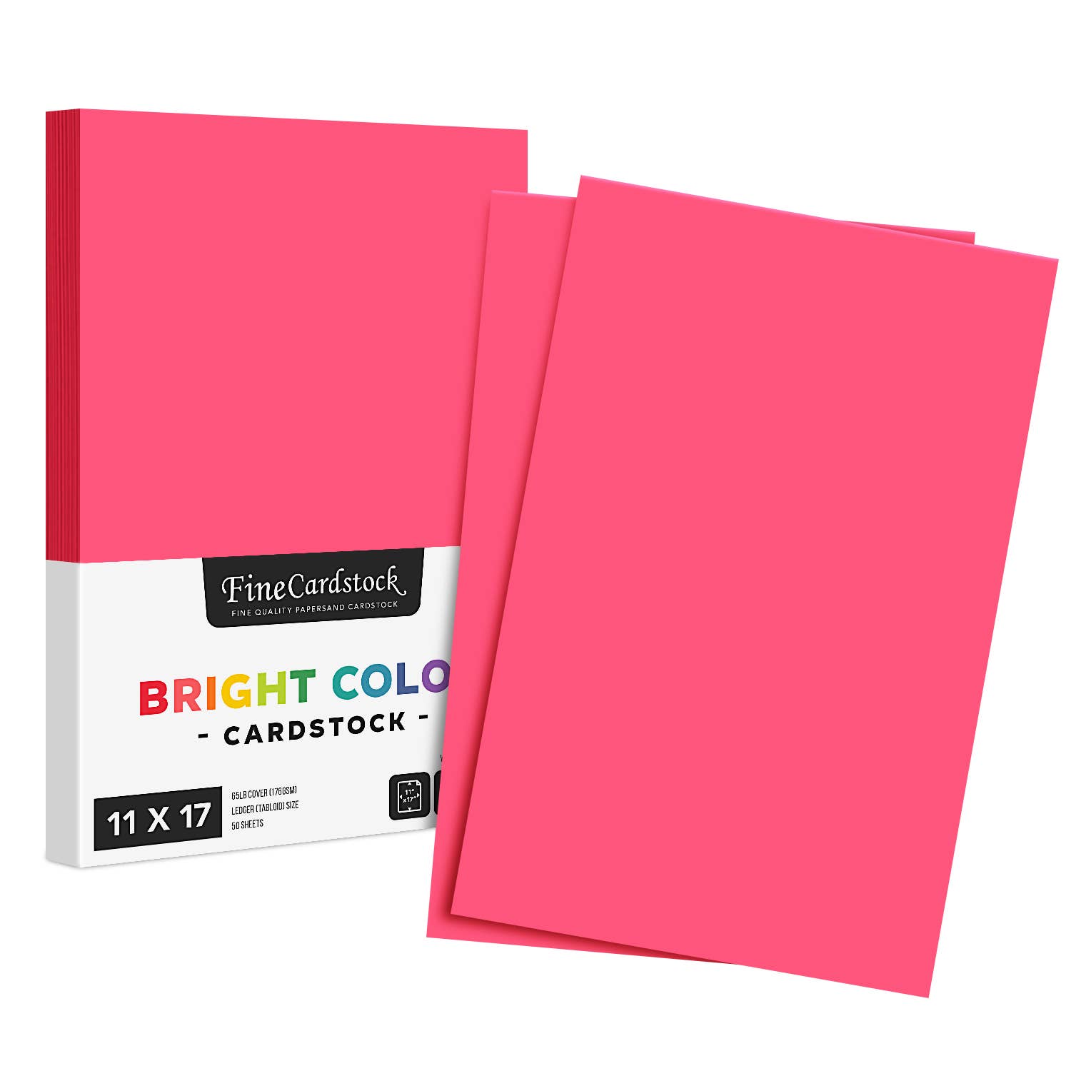 Fine Cardstock – wholesale Hantverkstillbehör – Ljus färg Cardstock papper - 65 lb täcka (176 GSM) - 50 Antal72