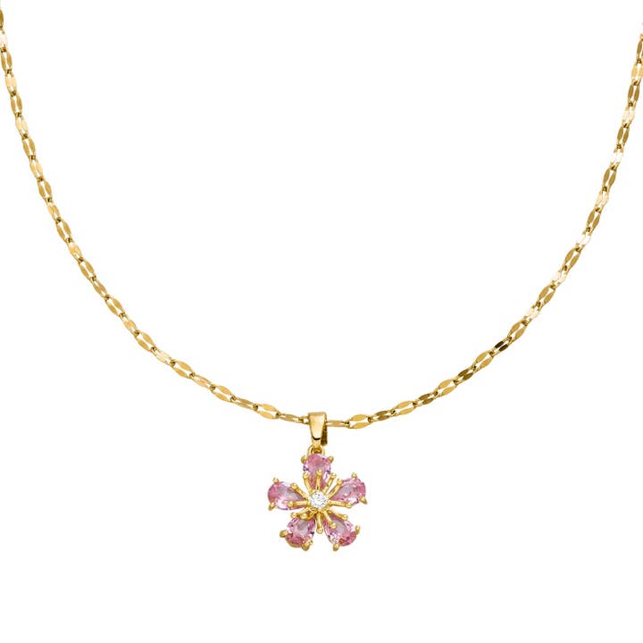 Schmuckgroßhandel – wholesale Pendant/charm necklace – Sakura Flower necklace | 925 sterling silver4