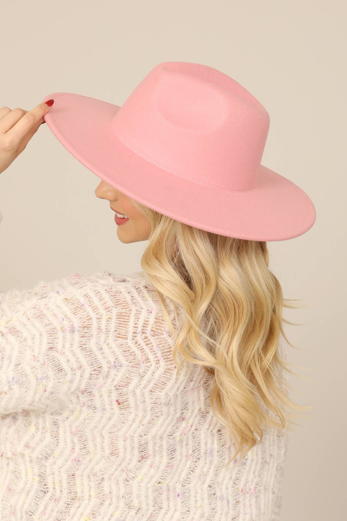 MYS Wholesale Inc - Wholesale Fedora - Women's - Trendy Felt Fedora Fashion Brim Hat14