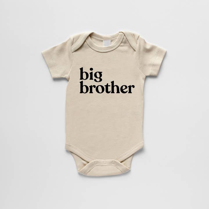 Gladfolk - Wholesale Bodysuit (Non-Footed) - Baby - Cream Big Brother Organic Baby Bodysuit1