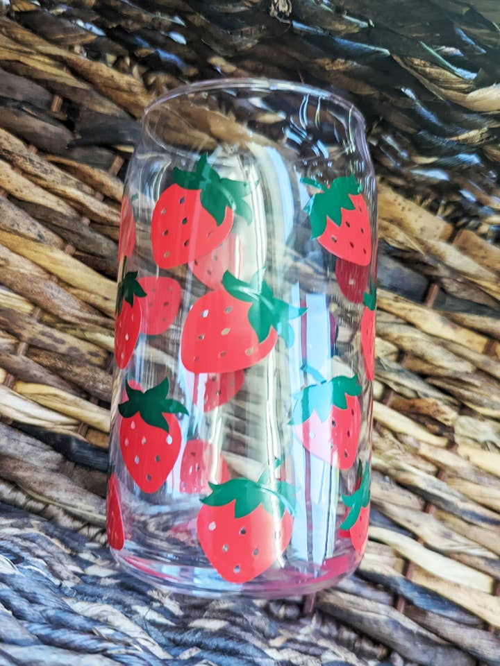 Copo de morango | Xícara de café gelado de morango por atacado de PlanetPeachy