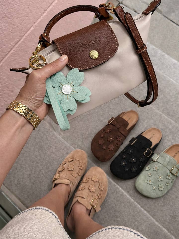 Floral Clogs Faux Suede Mule Collection for wholesale by Azarayah