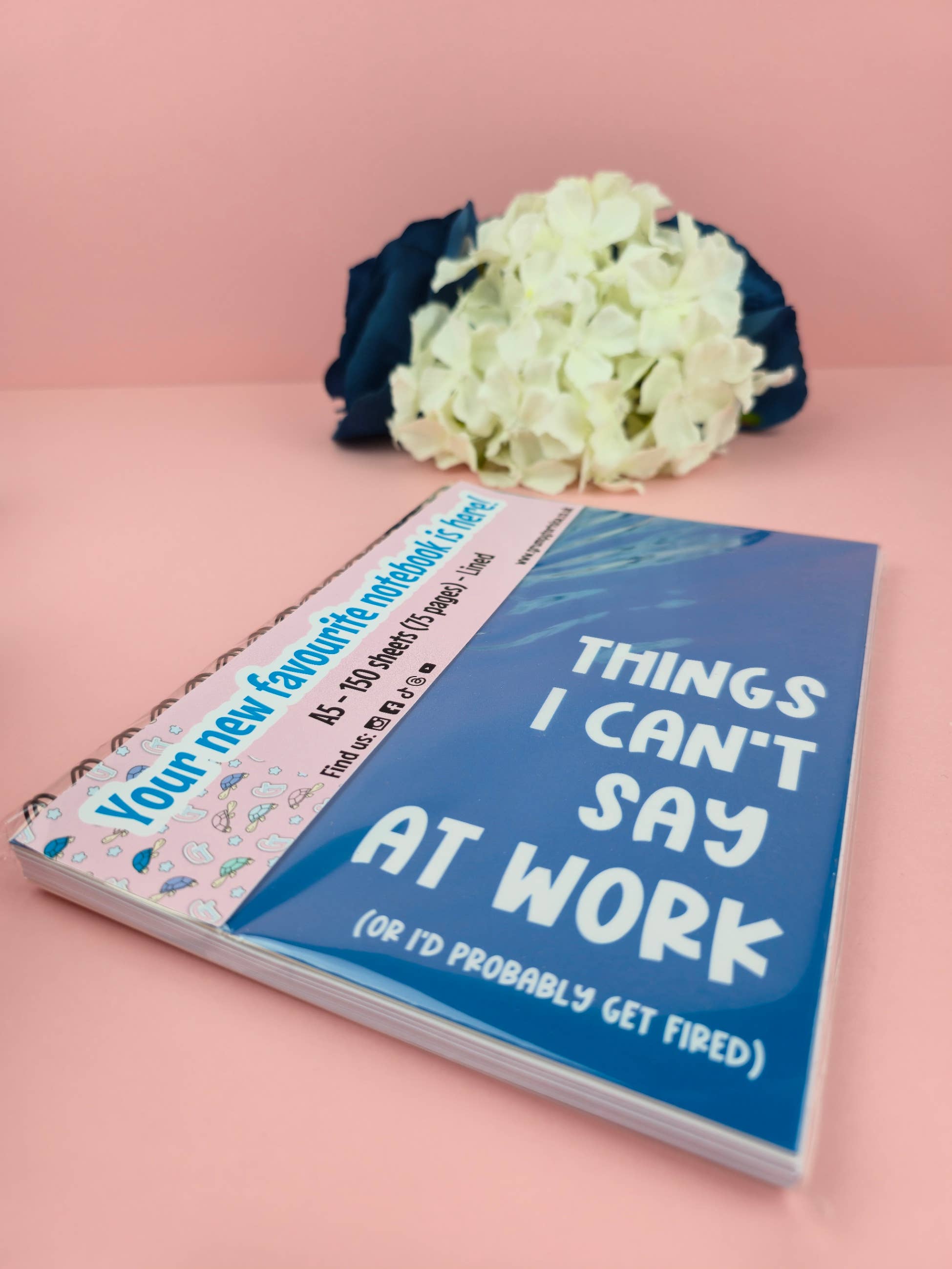 The Grumpy Tortoise - Wholesale Notebook - Spiral Notebooks | Things I can't Say At Work Notebook | Lined Journal | Gift |1