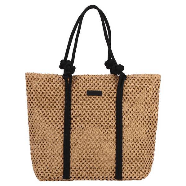 Nima Accessories Inc - Wholesale Tote Bag - Women's - Ladies Straw Tote Handbag
