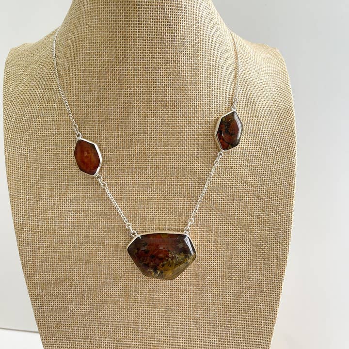 Luna By Cinthia Garcia - Wholesale Pendant/Charm Necklace - Amber Necklaces
