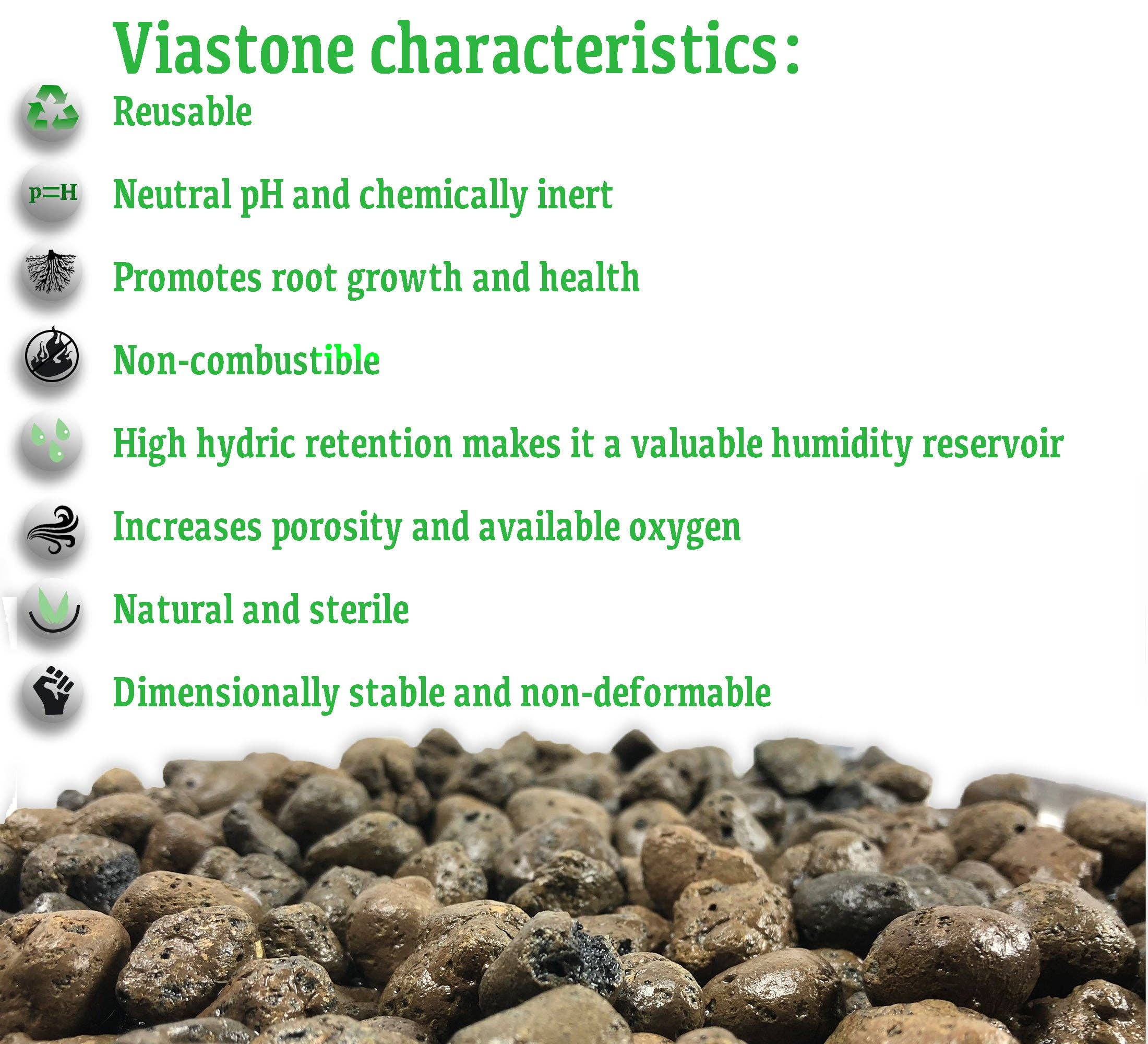Viagrow – wholesale Planting/potting soil – Viastone 50L Expanded Clay Pebbles Irregular Grow Rocks1