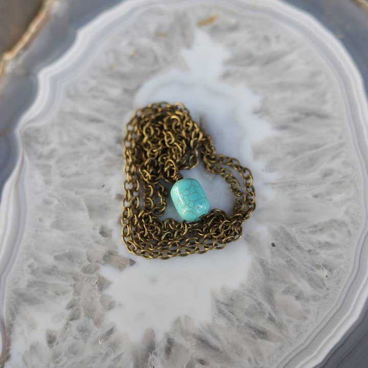 Turquoise Haven - Wholesale Pendant/Charm Necklace - 6236 R2-271