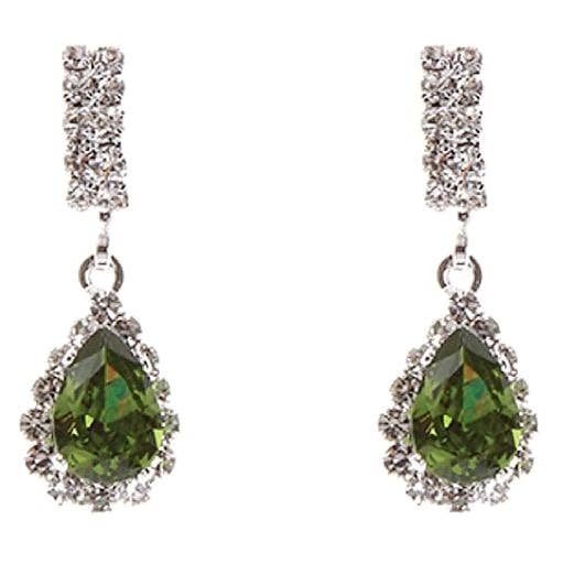 Diacly – wholesale Dangle earrings – Modern Bar Pear Dangle Rhinestone Earrings6