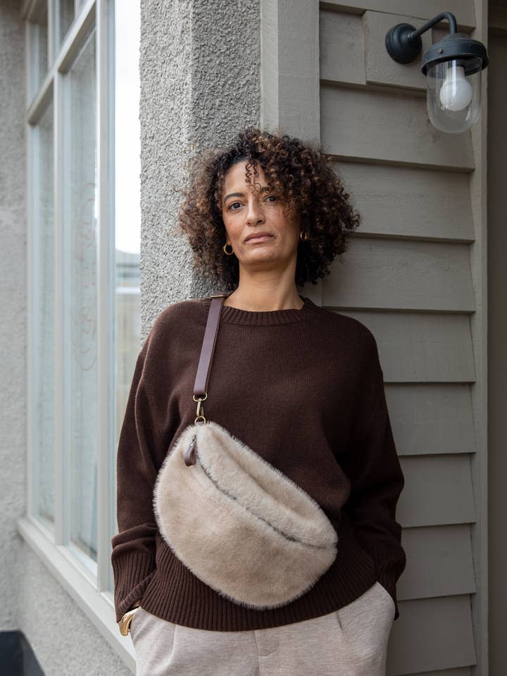 Fulham Sling Bag | Faux Fur for wholesale by CHALK