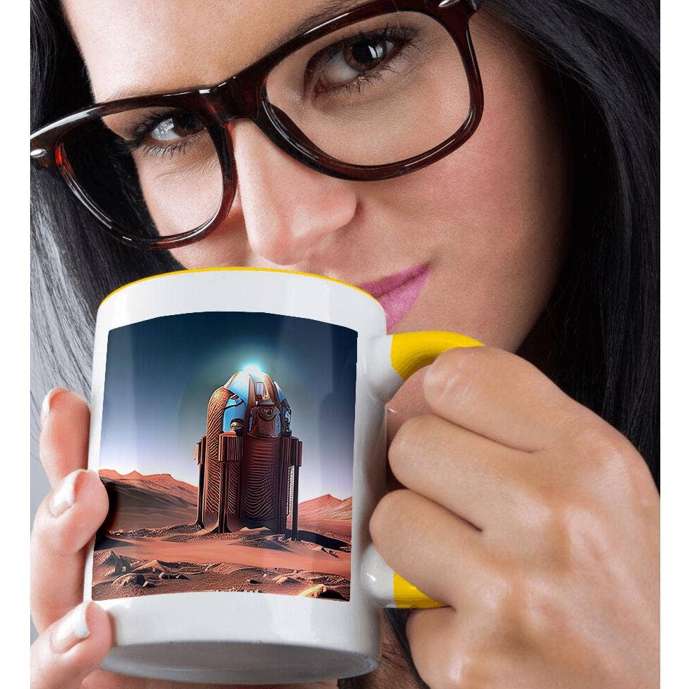 3dRose - Wholesale Coffee Mug - 3dRose, Fantastic automatic scientific module on Mars. Blue beacon light, Mug1