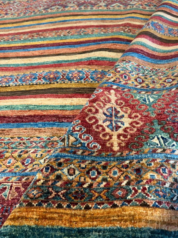 Tapis Khorjin Afghani Orange 6.9x9.3 Kelly Carmichael pour la vente par Banana Manor Rug Co.