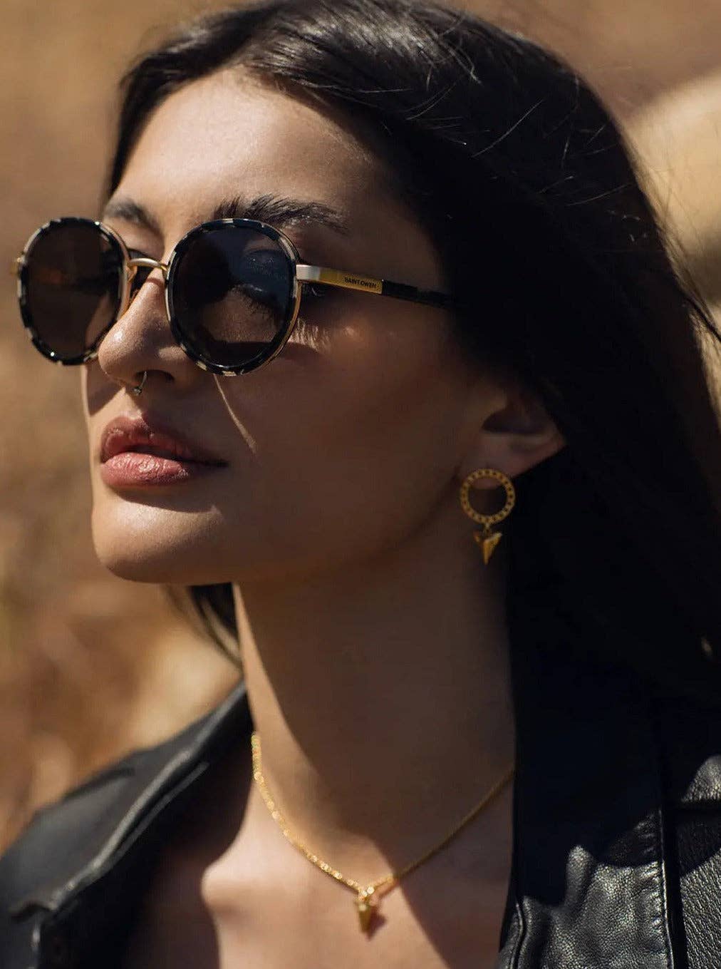 Saint Owen - Wholesale Sunglasses - Women's - RIVER Black Tortoise | Gold2