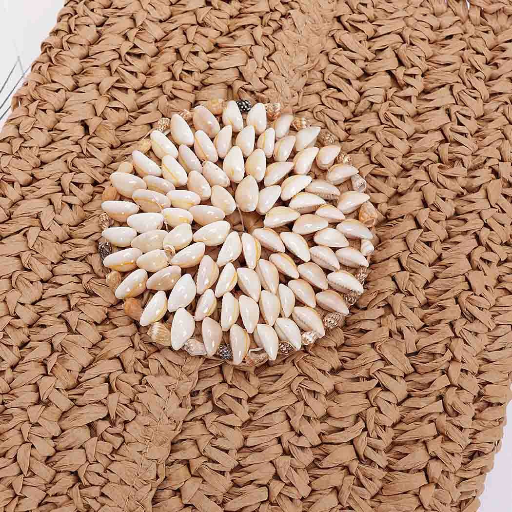 3AM BY H&D ACCESSORIES - Venta al por mayor Bolso de mano - Mujer - Bolso de mano con solapa delantera con múltiples carcasas de paja sintética2