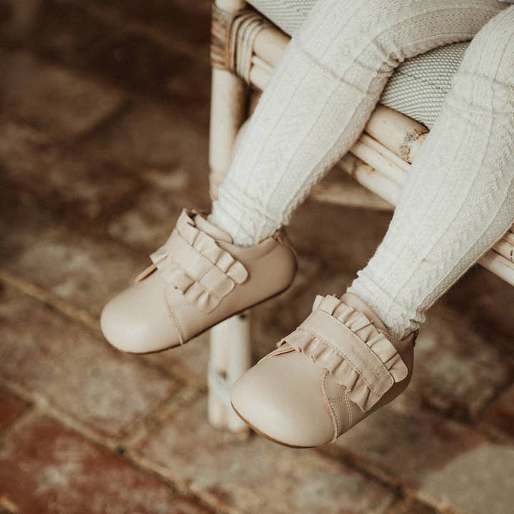 Woolly Kids - Wholesale Cot shoes – Baby - Emily - Milk Tea Brown1