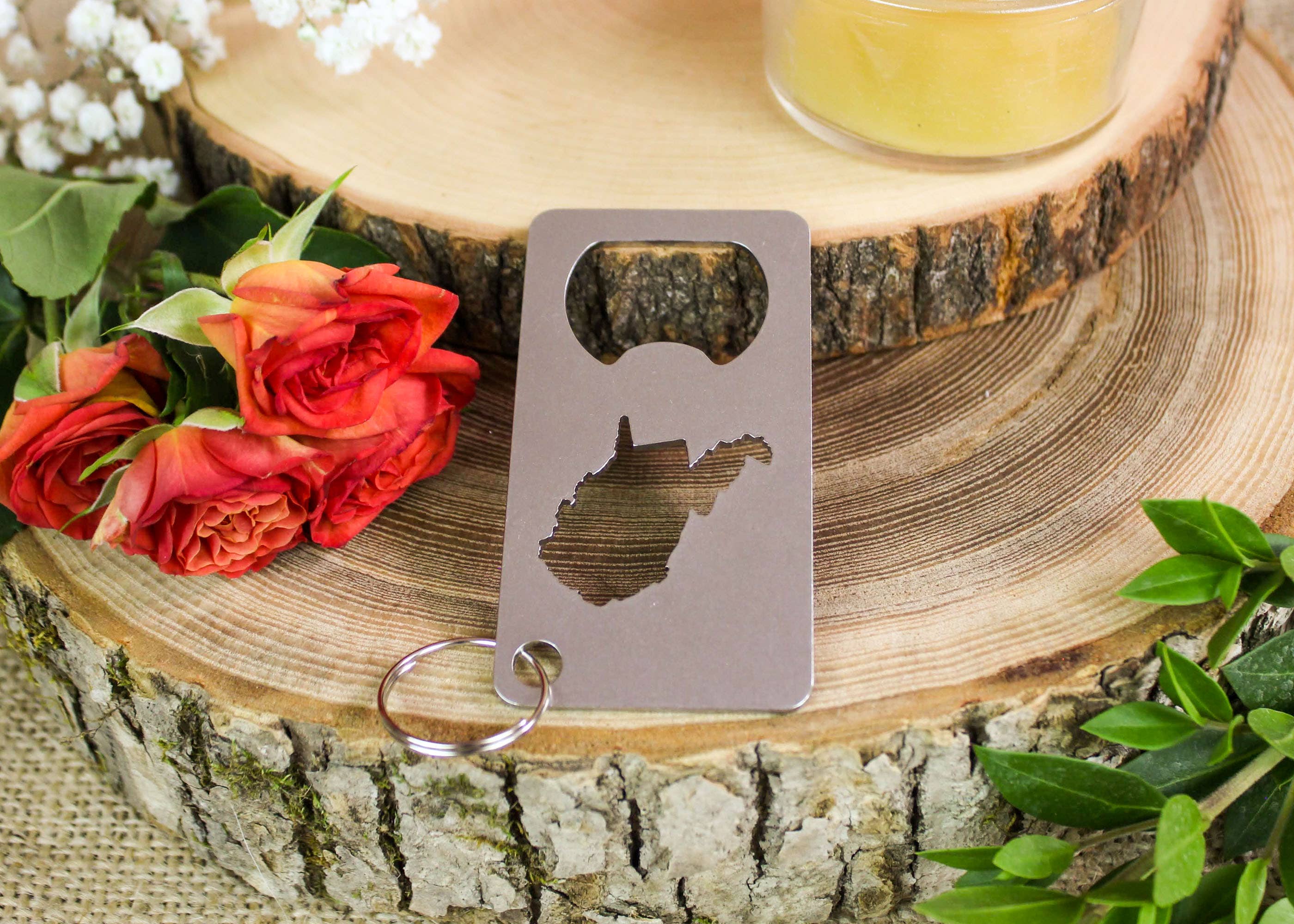 Iron Maid Art - Wholesale Bottle/Wine Opener - West Virginia State Stainless Steel Beer Bottle Opener Gift1