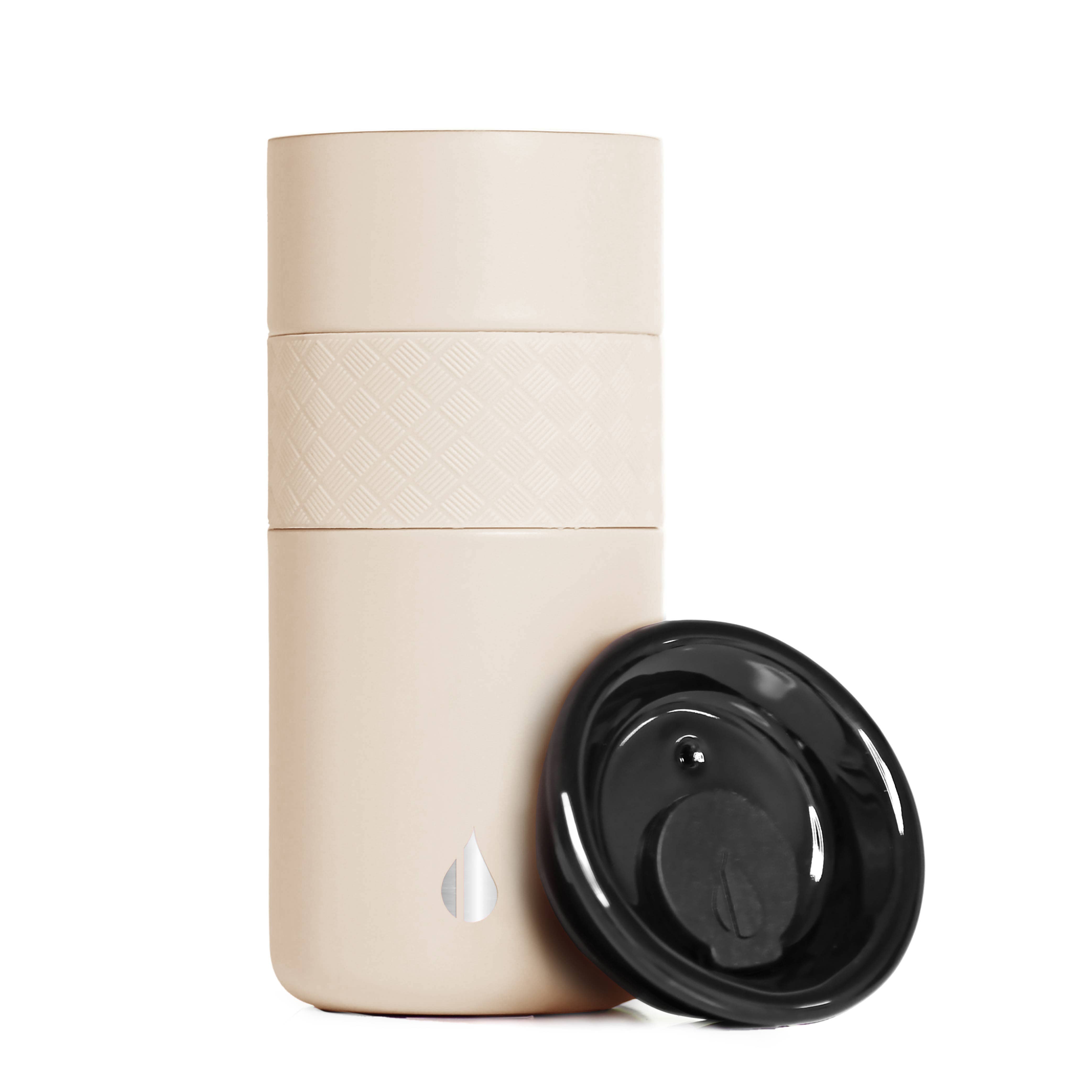 Elemental - Wholesale Insulated Mug/Tumbler - Artisan Insulated Ceramic Lid Tumbler 16oz - Beige1