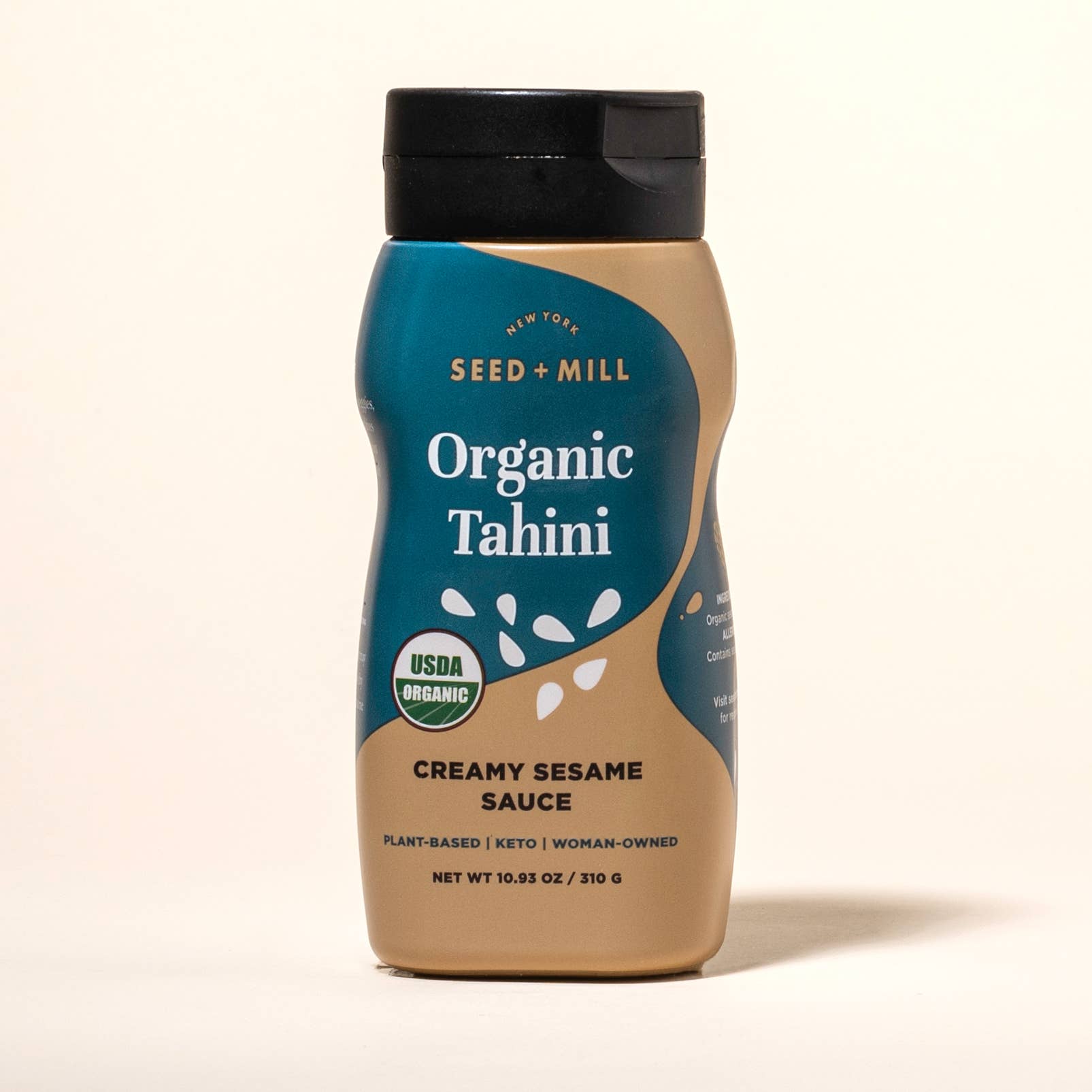 Seed + Mill - Wholesale Nut Butter - Organic Tahini Squeeze Bottle, 6/310g3