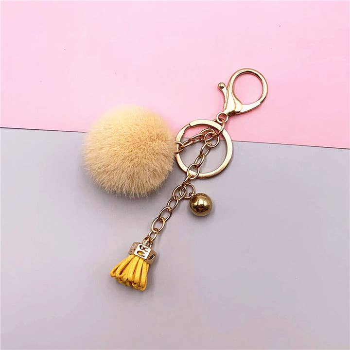 VividLux – wholesale Keychain – Women's – Cute Fluffy Pom Pom Keychain Plush Bag Charm Bag Charm9