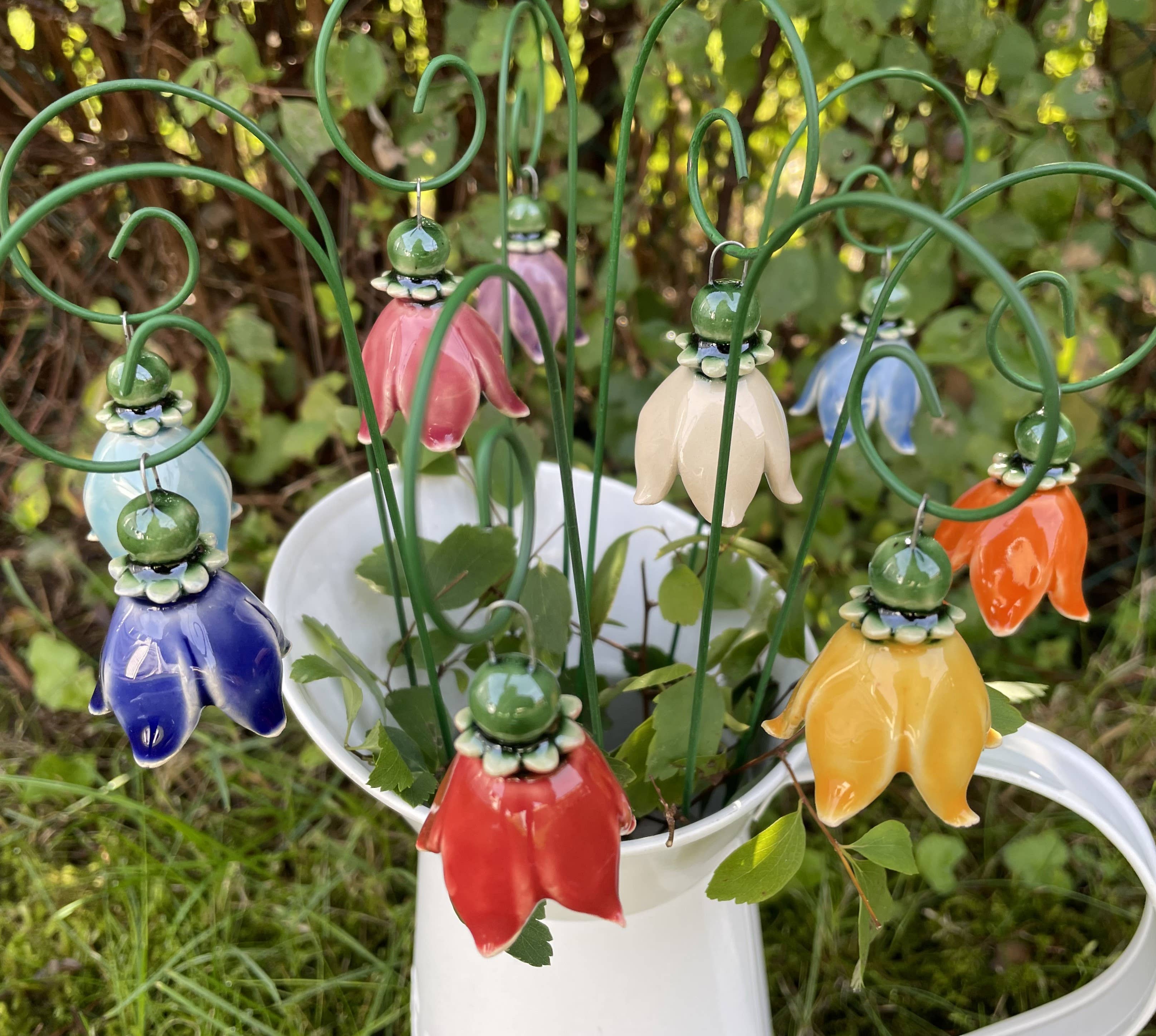 Pannonhem AB. - Vente Piquets de jardin/pelouse - Clochettes en céramique suspendues, tuteur de plante3